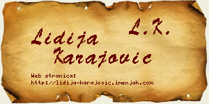 Lidija Karajović vizit kartica